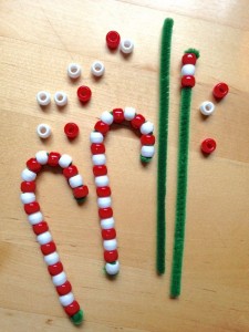 5. Beady Candy Canes